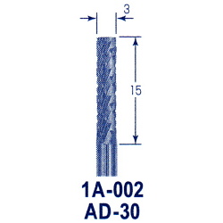 東京オートマック 木彫機　回転工具用　超硬バー　AD-３０（１A-００２）　#2000＜AUTOMACH＞