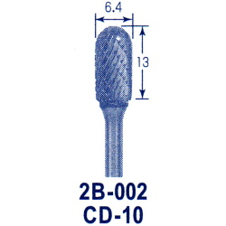 東京オートマック 木彫機　回転工具用　超硬バー　CD-１０（２B－００２）　#3400＜AUTOMACH＞