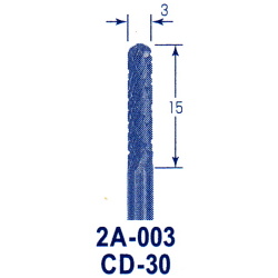 東京オートマック 木彫機　回転工具用　超硬バー　CD-３０（２A-００３）　#2000＜AUTOMACH＞