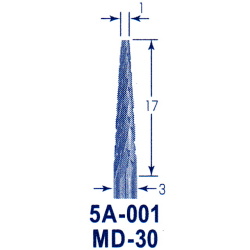 東京オートマック 木彫機　回転工具用　超硬バー　MD-３０（５A-００１）　#2000＜AUTOMACH＞