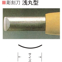 三木章刃物本舗　安来鋼彫刻刀単品　浅丸型　１．５ｍｍ、１０．５ｍｍ、１２ｍｍ