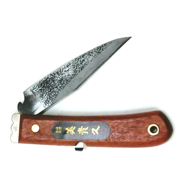美貴久 折込小刀(折りたたみ型ナイフ） 槌目 120mm：No.25