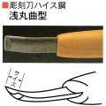 三木章刃物本舗　彫刻刀ハイス鋼　浅丸曲型　３０ｍｍ