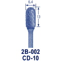 東京オートマック 木彫機　回転工具用　超硬バー　CD-１０（２B－００２）　#3400＜AUTOMACH＞