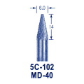 東京オートマック 木彫機　回転工具用　超硬バー　MD-４０（５C-１０２）　#4400＜AUTOMACH＞