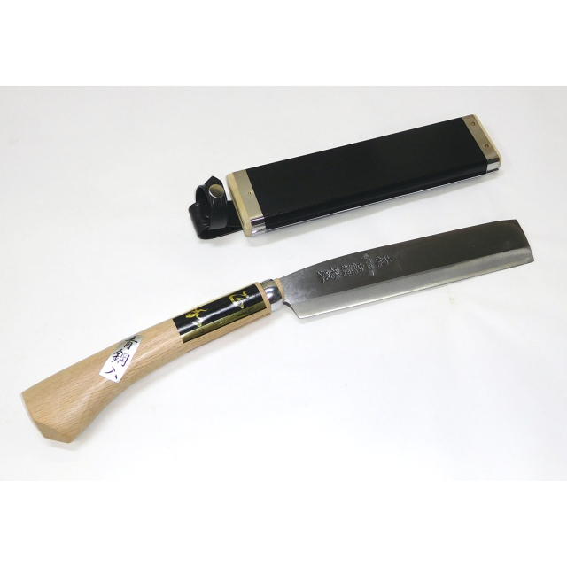 正和 忠親 青鋼入 腰鉈　磨き 鞘入  細幅　２１０ｍｍ