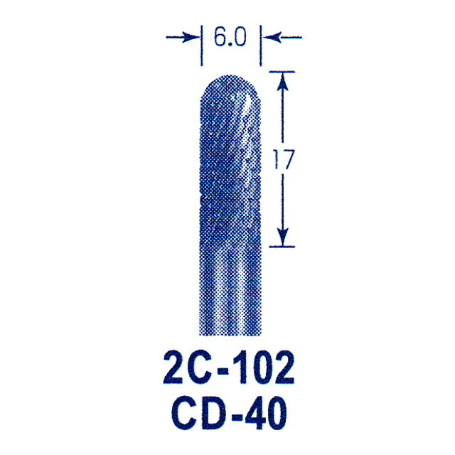 東京オートマック 木彫機　回転工具用　超硬バー　CD-４０（２C-１０２）　#3600＜AUTOMACH＞