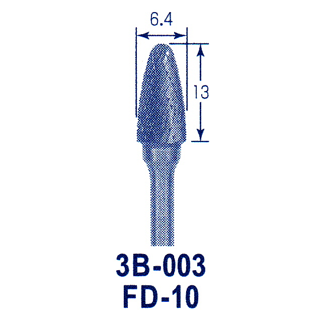 東京オートマック 木彫機　回転工具用　超硬バー　FD-１０（３B－００３）　#3400＜AUTOMACH＞