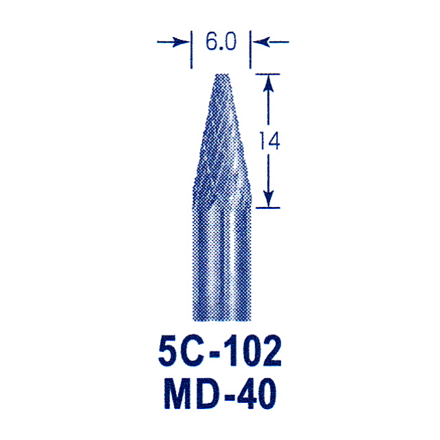 東京オートマック 木彫機　回転工具用　超硬バー　MD-４０（５C-１０２）　#4400＜AUTOMACH＞