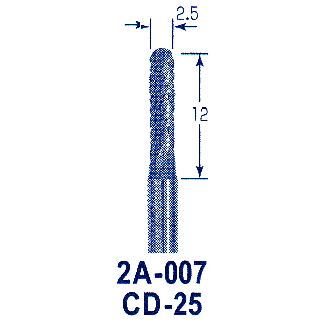 東京オートマック 木彫機　回転工具用　超硬バー　CD-２５（２A-００７）　#2000＜AUTOMACH＞