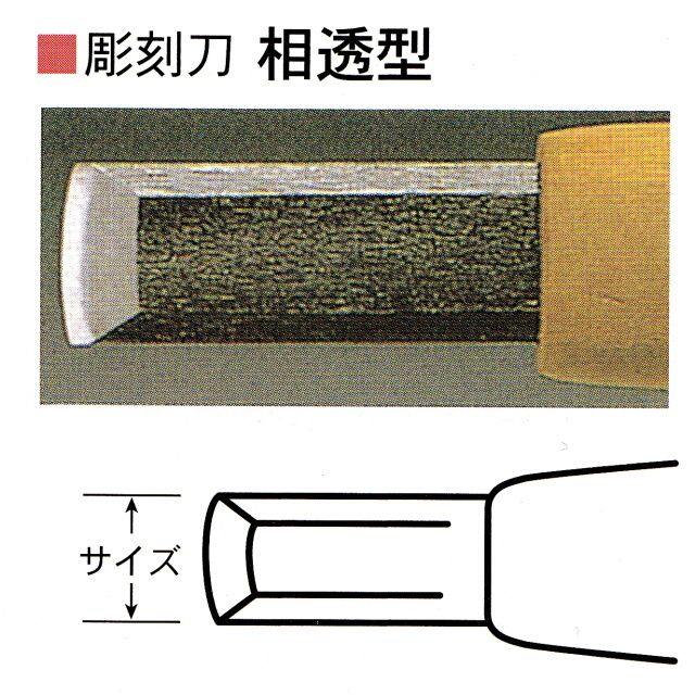 三木章刃物本舗　安来鋼彫刻刀単品　相透型　３０ｍｍ