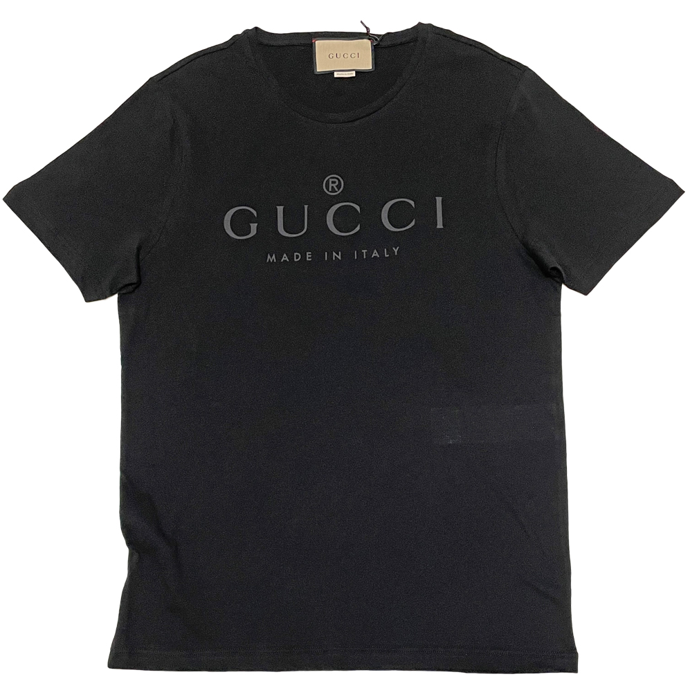 グッチ  メンズ  ロゴ　クルーネックTシャツ　黒　＃L　GUCCI