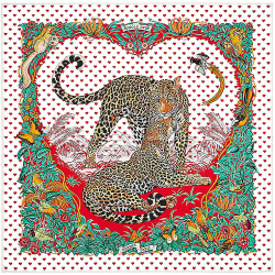 エルメス　2020ヴァレンタイン限定　Carré 90 Jungle Love Love ジャングル・ラブ・ラブ シルクスカーフ カレ90　HERMES