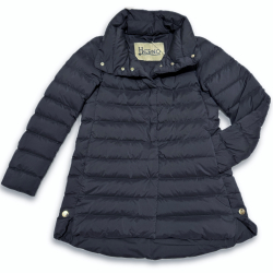 ヘルノ ナイロン Aライン ダウンコートジャケット NUAGE ヌアージュ PI001792D 濃紺 #40  HERNO