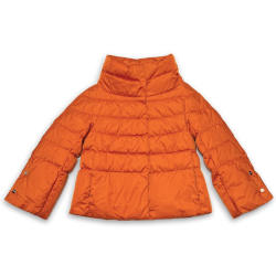 ヘルノ ハイカラー袖ボタン ダウンジャケット PI00007DO オレンジ #38  HERNO