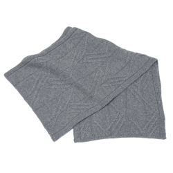 ロロピアーナ  男女兼用　カシミア100％　ケーブルニットマフラー　グレー　Loro Piana