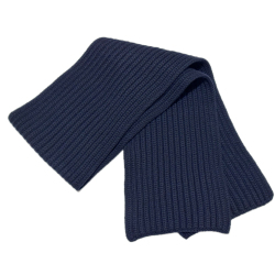 ロロピアーナ  男女兼用　カシミア100％　リヴニットマフラー(マリア　イングレーゼ)　ネイビー　Loro Piana