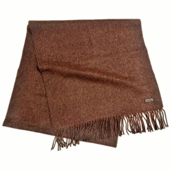 ロロピアーナ  メンズ　カシミア×アルパカ　大判フリンジマフラー　赤茶　Loro Piana