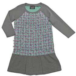 モスキーノ　ツイード＆スウェットワンピース　グレー　#40　MOSCHINO