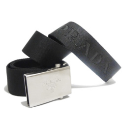 プラダ メンズ　PRADAロゴがお洒落　カジュアルベルト　黒　＃85＃90＃95＃105　イタリア製　PRADA