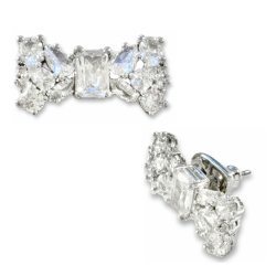 ケイトスペード　リボンピアス  「テイク ア ボウ」 シルバー　kate spade