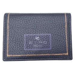 エトロ　男女兼用　レザーカードケース　ネイビー　ETRO
