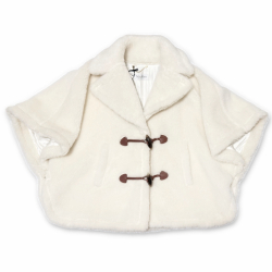 マックスマーラ　テディベアケープ　ジョージ(George) ポンチョ 白 MaxMara