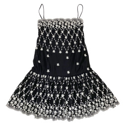 レッドヴァレンティノ　刺繍ワンピース　黒　#38　RED VALENTINO