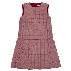 レッドヴァレンティノ　プリーツワンピース　グレンチェック ボルドー　#40　RED VALENTINO