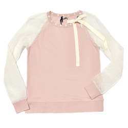 レッドヴァレンティノ　チュールスリーブ スウェットトップス　ピンク　#M　RED VALENTINO