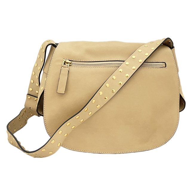 マルニ レザー&スタッズ 斜め掛けショルダーバッグ ベージュ MARNI 