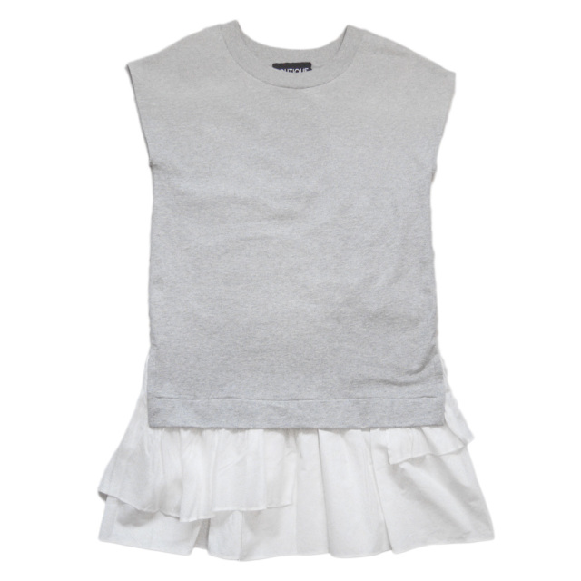 モスキーノ 裾フリル スウェットワンピース グレー 38 Moschino