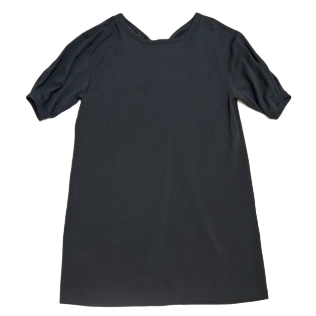 新品モスキーノMOSCHINO半袖ゆったりきちんとワンピース 黒#40 | www