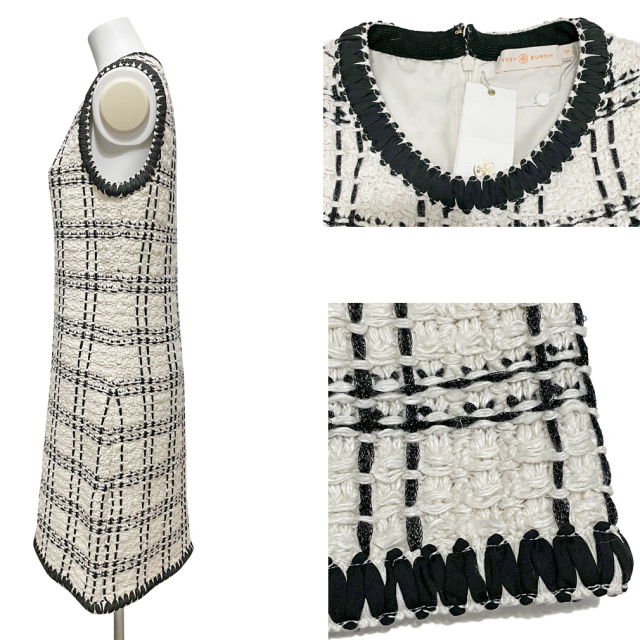トリーバーチ ツイードワンピース 白 #S TORY BURCH