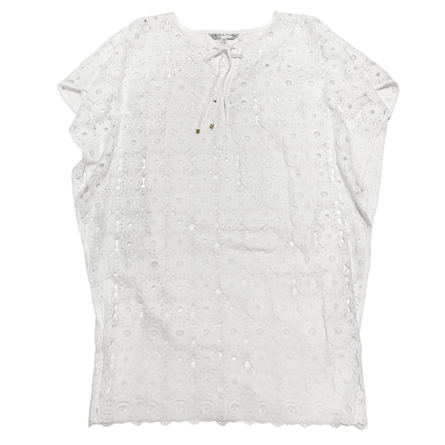 トリーナターク 総レース 半袖ワンピース 白 #S TRINA TURK 