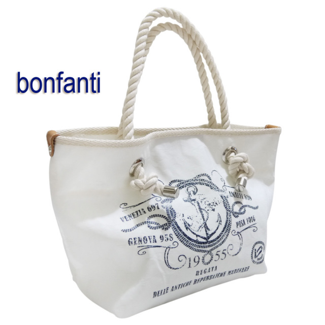 bonfanti イタリア製 マリンテイスト ミニトートバッグ（カート