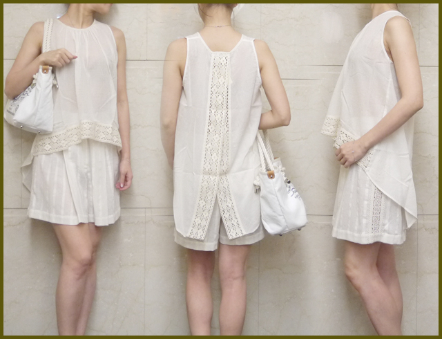 Peroto ブルガリア製 レースがお洒落なショートパンツ 白 #S #M ペロト 