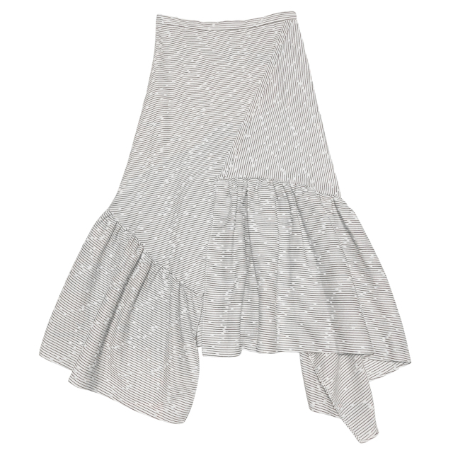 3.1フィリップリム アシンメトリー ロングスカート 白 #0 3.1 Phillip Lim 