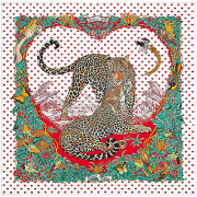 エルメス　2020ヴァレンタイン限定　Carré 90 Jungle Love Love ジャングル・ラブ・ラブ シルクスカーフ カレ90　HERMES