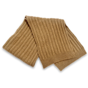 ロロピアーナ  カシミア100％　ケーブルニットマフラー　キャメル　Loro Piana