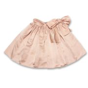 ミュウミュウ　シルク　フレアスカート　リボン　ピンク　#40　miu miu