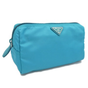 プラダ　ナイロン化粧ポーチ　ターコイズブルー（TURCHESE)　1N0693　PRADA