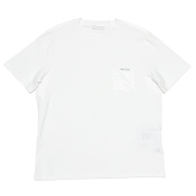 プラダ　メンズ　異素材mix クルーネックTシャツ　白　#L #XL #XXL  PRADA