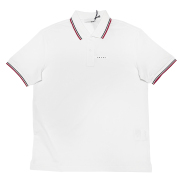 プラダ　メンズ　定番　鹿の子　半袖ポロシャツ　白　#XL #XXXL  PRADA