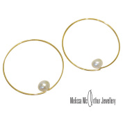 Melissa Mcarthur Jewellery ロンドン発ワイヤージュエリー22kゴールド　淡水パールピアス　フープ　メリッサマッカーサージュエリー