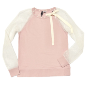 レッドヴァレンティノ　チュールスリーブ スウェットトップス　ピンク　#M　RED VALENTINO