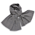 ロロピアーナ  メンズ　ウール×シルク　ギンガムチェック　ストール　ネイビー　Loro Piana