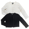 C by bloomingdale's　カシミア100％　ショート丈ボレロカーディガン 白　#XS #S #M #L