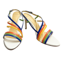 アレクサンドル バーマン　レインボーストラップ ミュールサンダル　白　#36　ALEXANDRE BIRMAN