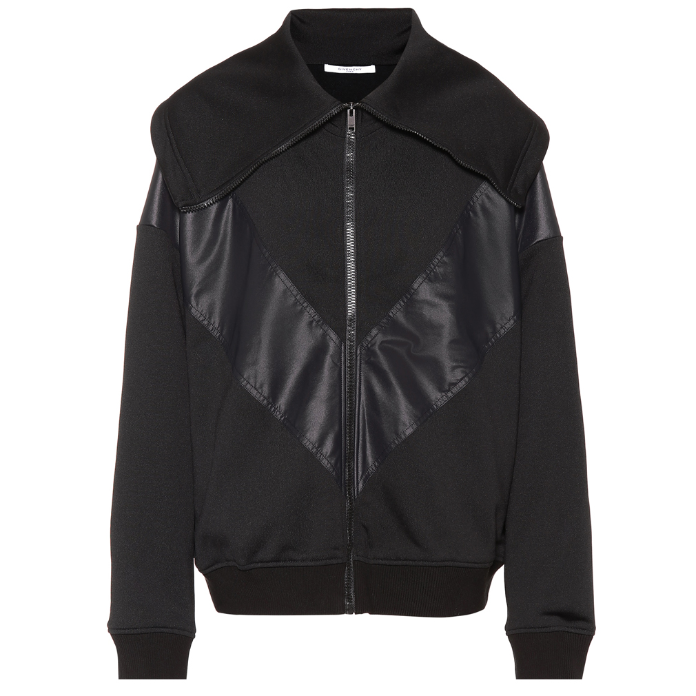 ジバンシィ　Vロゴ　ボンバージャケット　スウェットブルゾン　黒　#36　GIVENCHY